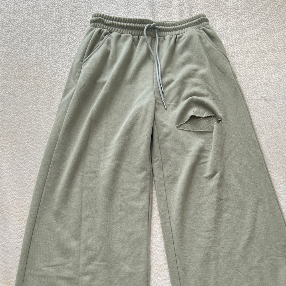 Princess Polly Sage Green Sweatpants